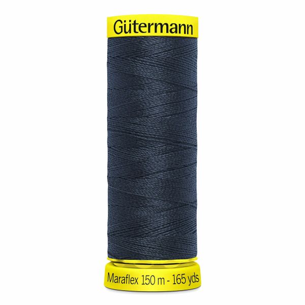 Нитки для трикотажа Gutermann Maraflex, 150м, 665 сине-черный, 5 катушек