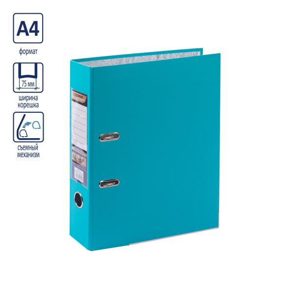 Регистратор PVC, мет.уг. 75 мм, 50 шт, Premier A4 арочный механ. (разб.), изумрудный EC10122105, Expert Complete