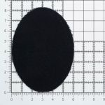 Заплатки пришивные из замши, овал 6х8,2см с перфорацией, 2 шт, 100% кожа, 20 черный, 59114