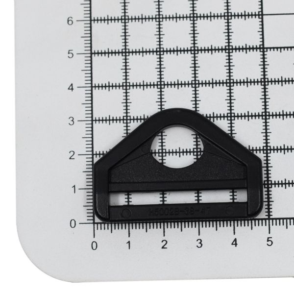 Полукольцо для сумок ⌀38мм (48х34мм) пластик (ацеталь) (черный), H5002(MF-1890), 20 шт