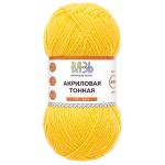 Пряжа Вязь Акриловая тонкая / уп.3 мот. по 100 г, 360 м, 340 желтый