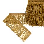 Бахрома отделочная 80.0 мм / 10 метров, витая, золото, Gamma 1065