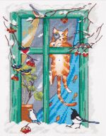 Набор для вышивания нитками Panna, Орнитолог, 18,5х24 см