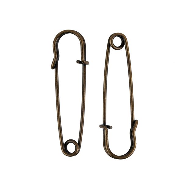 Булавки декоративные 65 мм, 2 шт, 12 шлифованная бронза, Gamma P-020