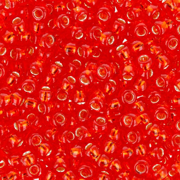 Бисер Toho 11/0 круглый (2.2 мм), 25 г (5х5 г), 0025 оранжево-красный
