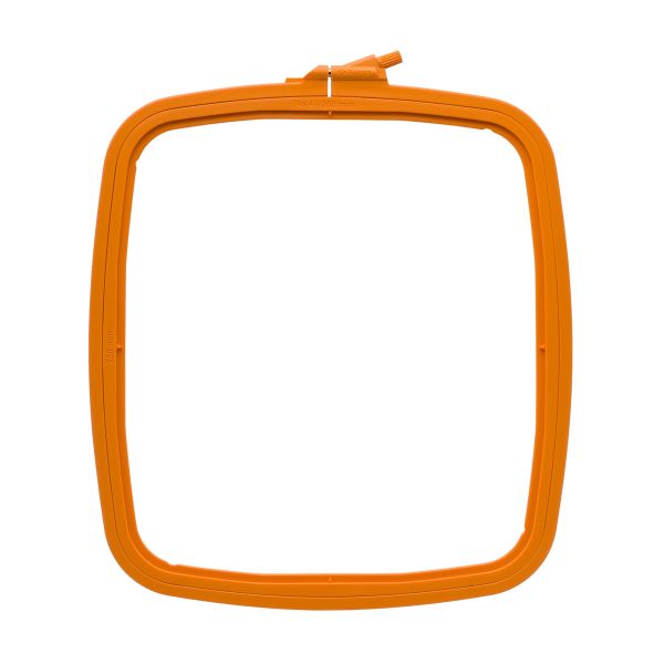 Пяльцы пластиковые квадратные с винтом 25х28 см, цветные, Nurge Hobby (оранжевый), 170-14