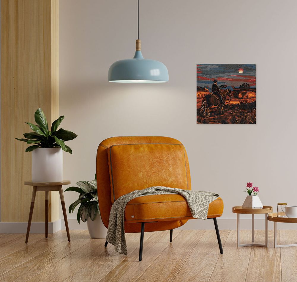 Алмазная (кристальная) мозаика Фрея ALPD-246, на подрамнике Ковбой, 30х30 см