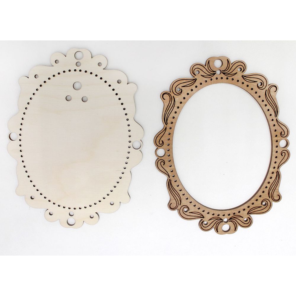 Набор для вышивания нитками МП Студия, на деревянной основе Миниатюра. Черничный лес 14х10см