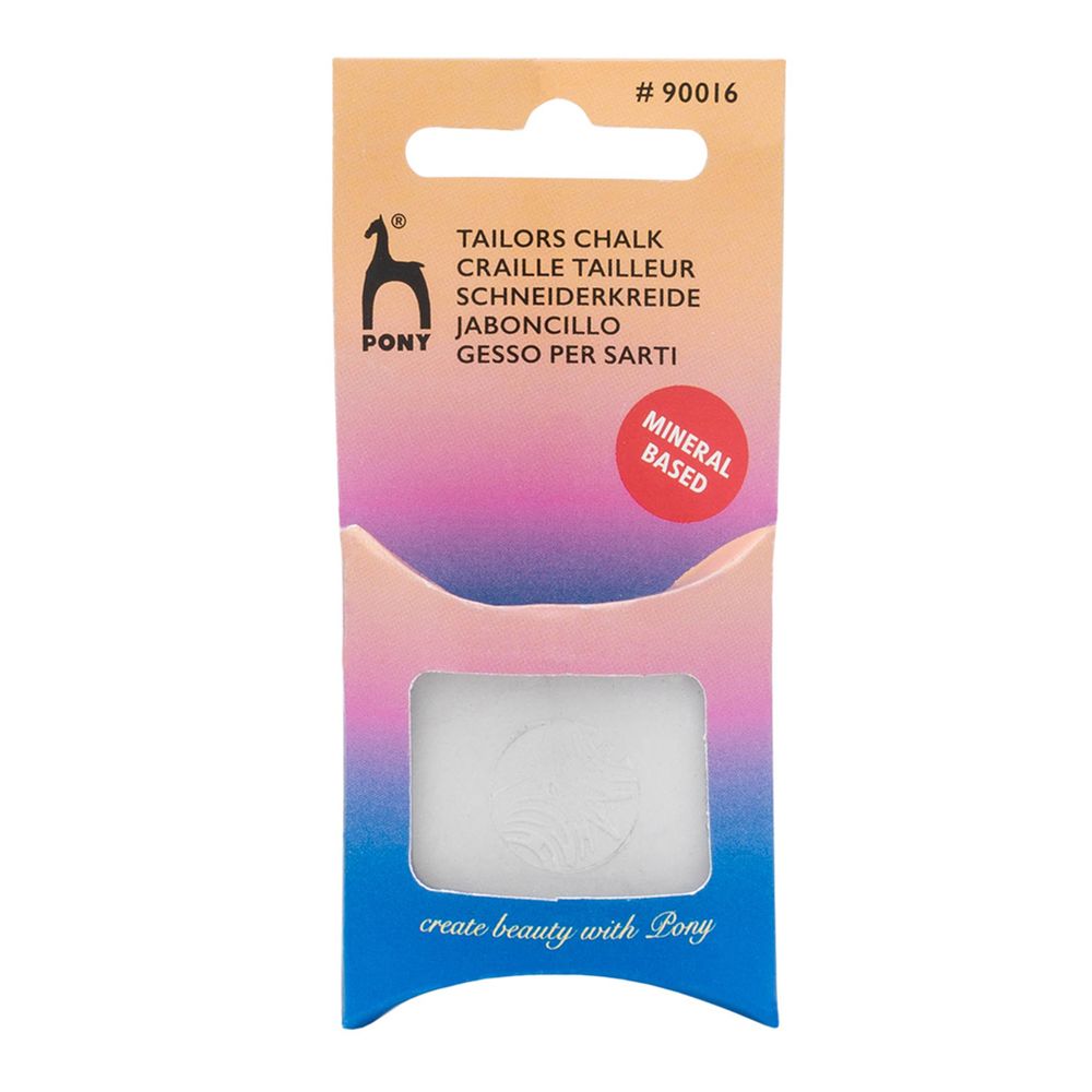 Мел портновский 4.5х3.5см, 1 шт, белый, Pony