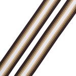 Стропа (ременная лента) 30 мм / 3 метра, [25 г/пог.м], с принтом 2-сторонняя, 1224 белый/бежевый/коричневый, 3Al361