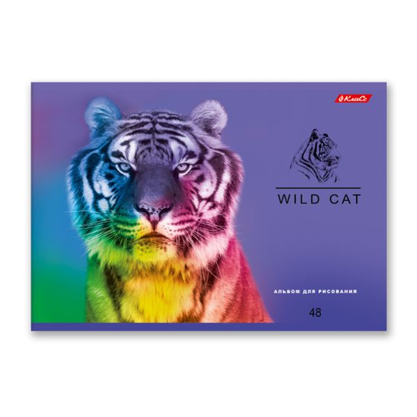 Альбом для рисования 100 г/м², A4 29х20.5 см, 48 л. на скобе, 5 шт, 000268 Большие кошки, Светоч 48АЛСК4_1_3_9