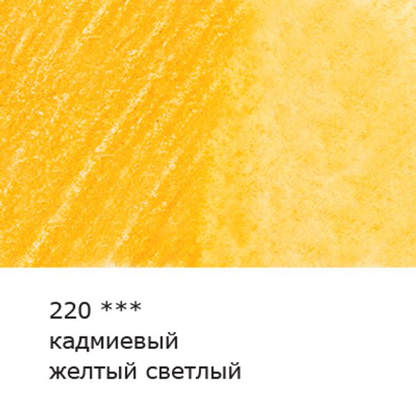 Карандаш акварельный художественный заточенный, 6 шт, 220 Кадмиевый желтый светлый (Cadmium yellow light), Vista-Artista Gallery VGWP