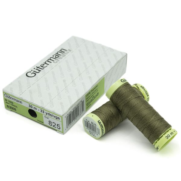 Нитки отделочные Gutermann Top Stitch, 30м, 825 золотисто-оливковый, 5 катушек