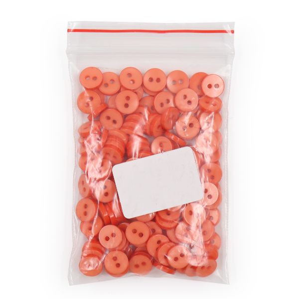 Пуговицы 2 прокола 14L, 9 мм, (Orange1 (оранжевый1)), NE74, 144 шт