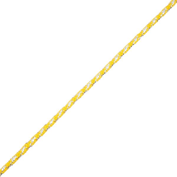 Шнур отделочный плетеный ⌀4.0 мм / 30 метров, желтый/серебро, С954Г7