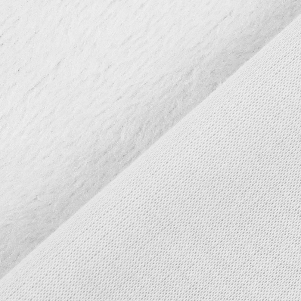 Плюш (ткань) трикотажный 390 г/м², 160 см / рул. 5 метров, 13-4108 дымчато-белый, Gamma PLF