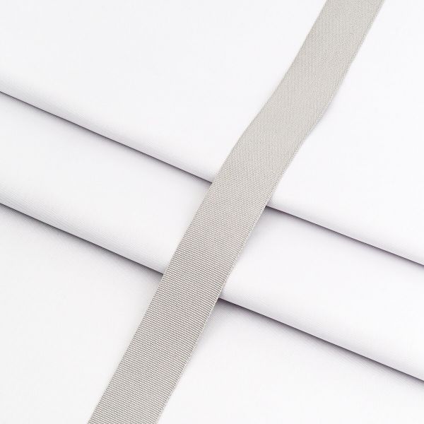 Тесьма (лента) окантовочная 22 мм / 100 метров, 4.5 г/м, 100% п/э, 26 серый, 6135-0293