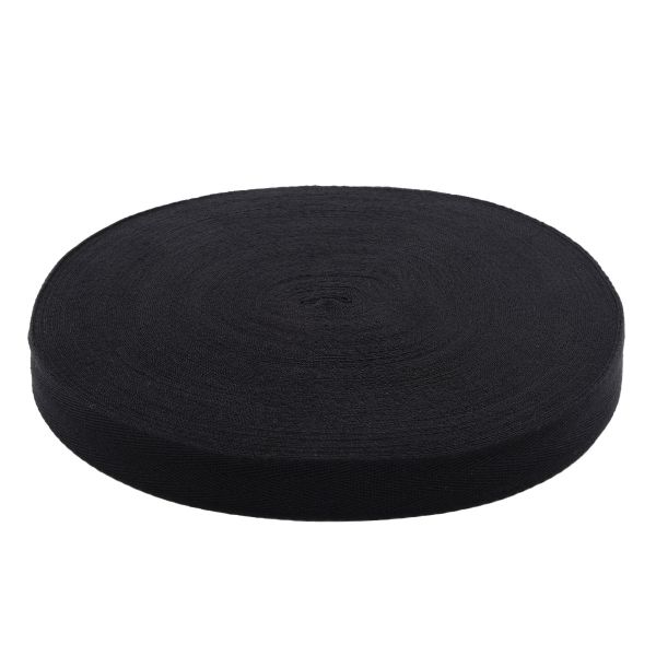 Тесьма (лента) киперная (100 х/б) 25 мм / 50 метров, черная