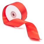 Лента атласная 1-сторонняя 38.0 мм / 22.86±1 метров, аналог 411013, 026 красный, Globus