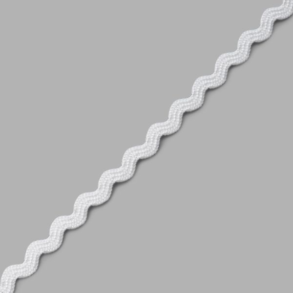 Тесьма вьюнчик, 3 мм, 30 метров (белый), 30 метров