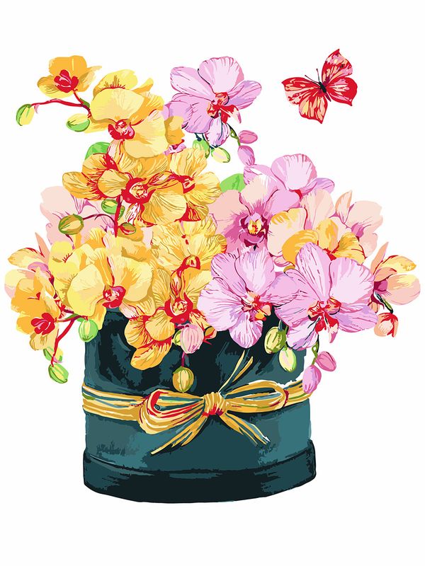 Холст для раскрашивания по номерам PNB/C3 №53, Яркая экзотика, 40х30 см