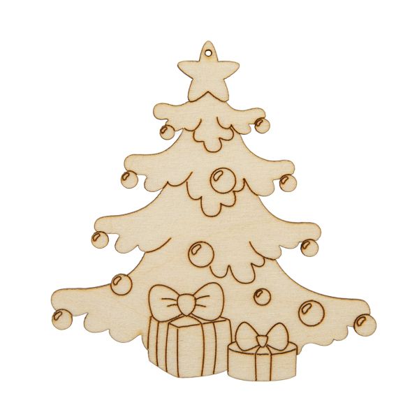 Подвеска Елочка фанера 9х9х0.3 см, Mr.Carving ВД-1246