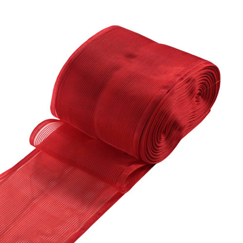 Лента для бантов (капрон) _8 см, 25 м (красный) С3501