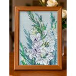 Набор для вышивания нитками Риолис, Белые гладиолусы 21х30см