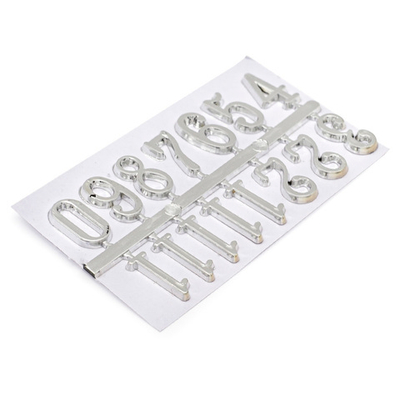 Цифры арабские для часов 1,5см, серебро