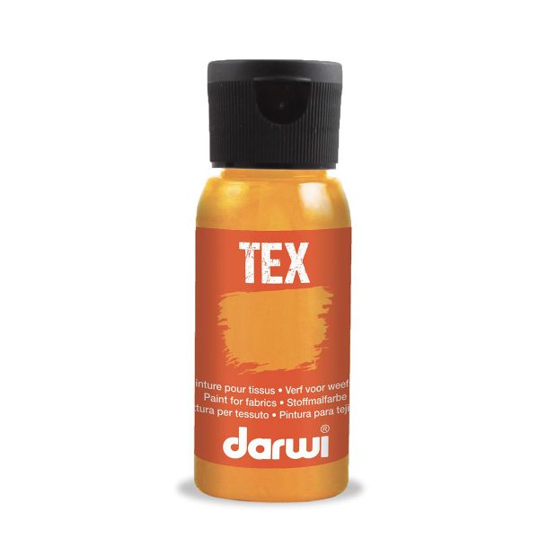 Краска для ткани Darwi TEX, 50 мл, 763 оранжевый неон