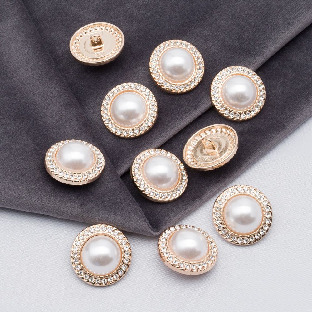 Пуговицы на ножке 36L=23 мм, металл, Gold (золотой), 10 шт, MP15