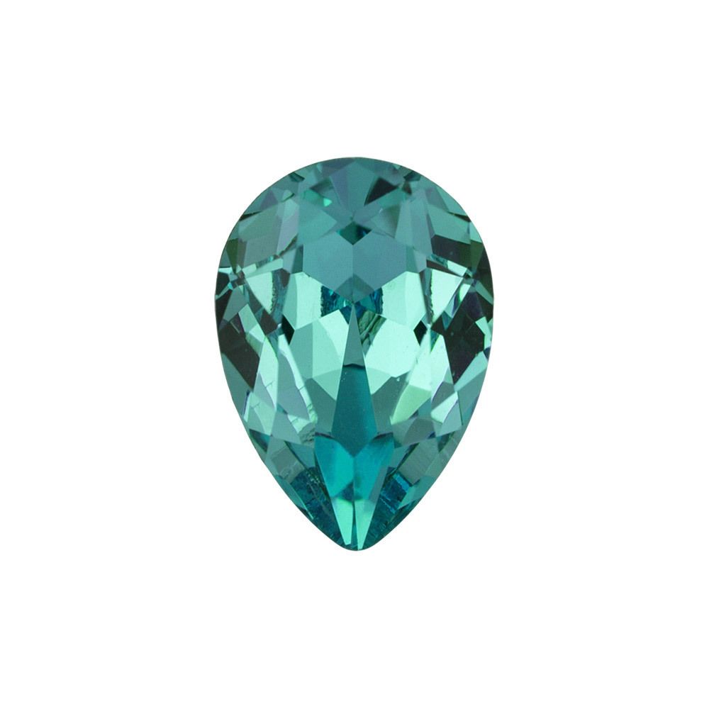 Стразы стекло 14х10 мм, 6 шт, бирюза (aqua bohemica 60010), Preciosa 435-16-301