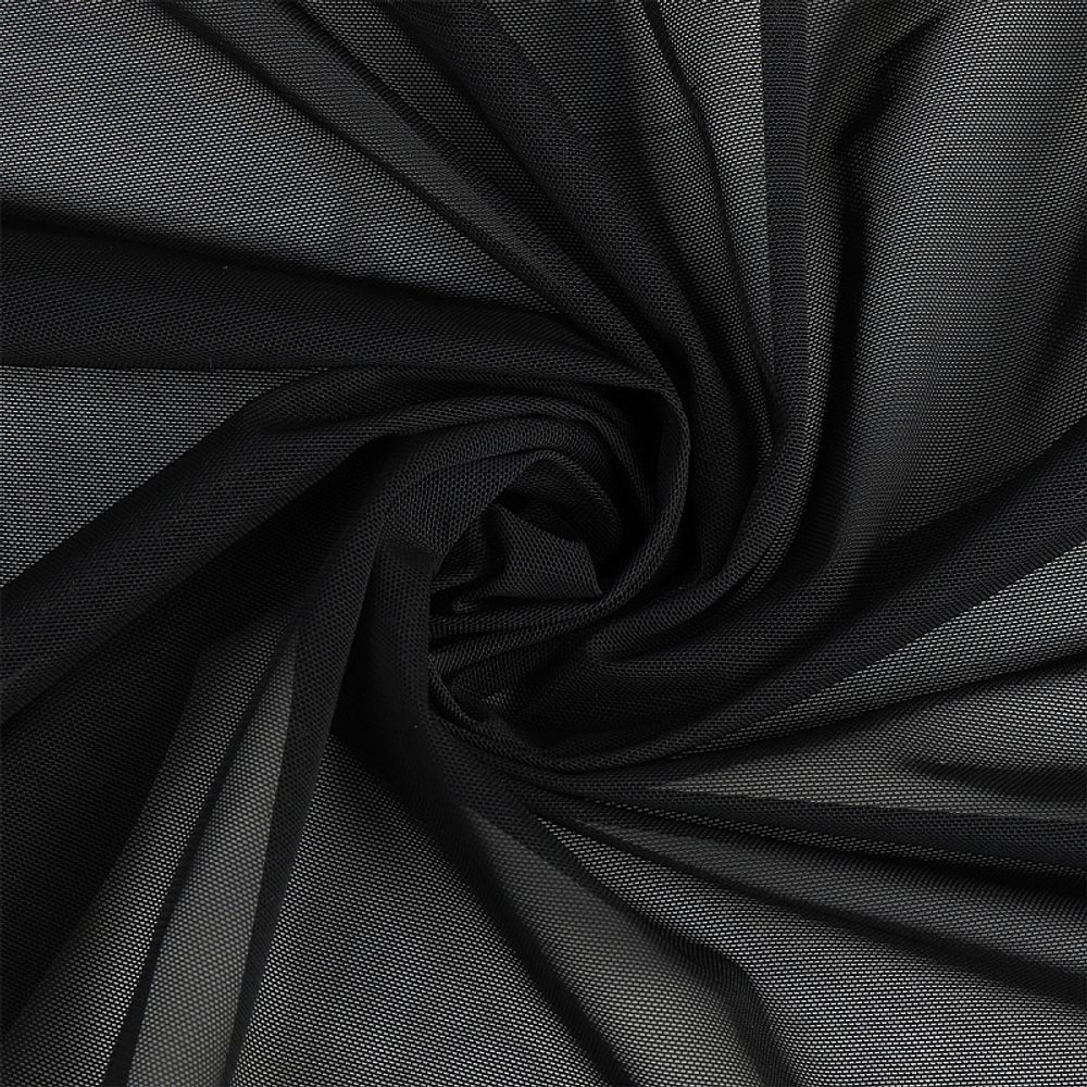 Сетка бельевая эластичная утягивающая 140 г/м², шир.160 см / 5 метров, 170 черный /OLG031.170/5/
