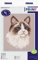 Набор для вышивания нитками Panna, Рэгдолл, 19.5х24.5 см