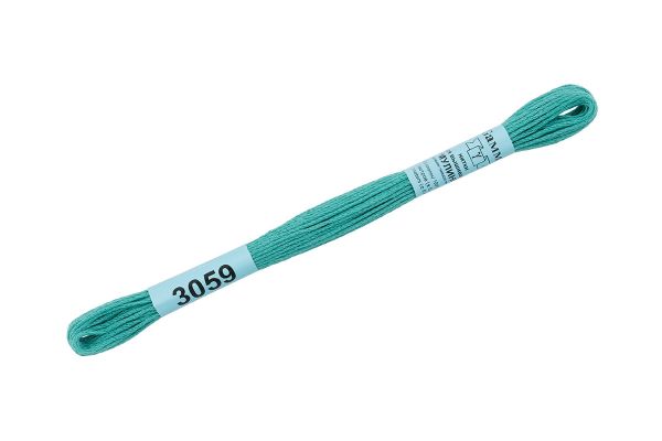 Мулине Gamma 100% хлопок, цв.3059 св.морская волна, 24 мотка по 8 метров