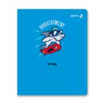 Тетрадь ученическая школьная, выборочный лак, A5 12 л. на скобе 65 г/м², белизна 100% 25 шт клетка, 01404 ААА! Акула!, Светоч Т87