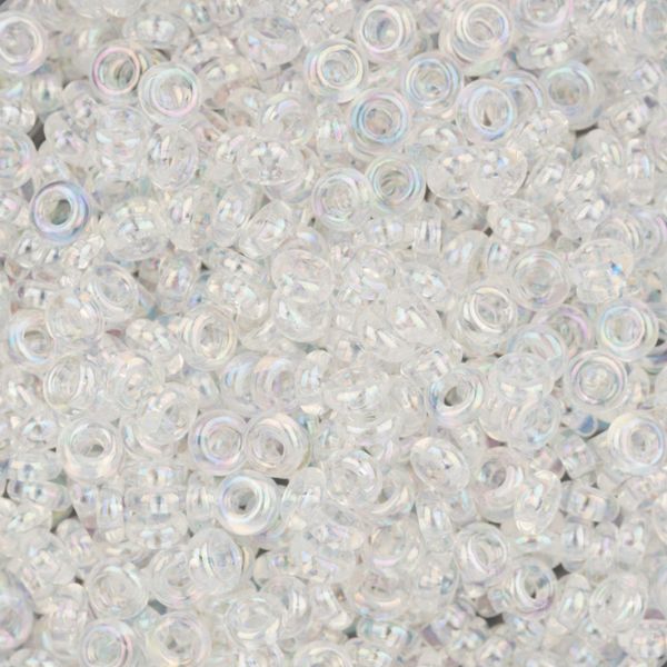 Бисер Toho 8/0 Demi 2 (3 мм), 500 г, 0161 прозрачный/перламутр