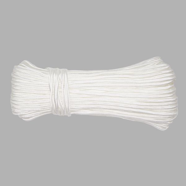 Шнур сутажный ⌀3.0 мм / 25 метров, белый