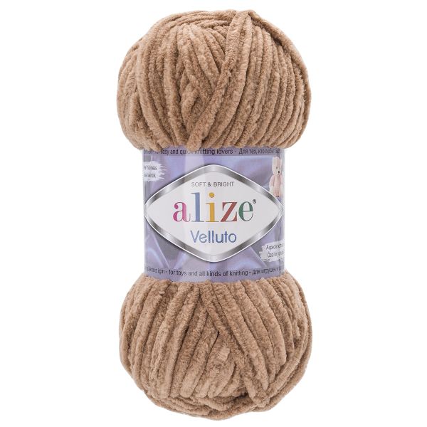 Пряжа Alize (Ализе) Velluto / уп.5 мот. по 100 г, 68м, 199 карамельный