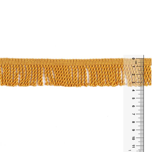 Бахрома отделочная 35.0 мм / 25 метров, витая, 112 золотистый, Gamma 442