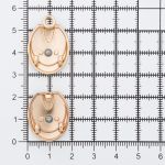 Крючки пришивные декоративные 44х18 мм, black/G, MT-1822, 4 шт