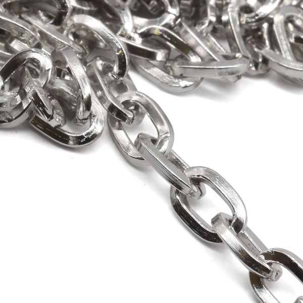 Цепь алюминиевая 8,0 мм, 5,0 мм, боб(10 м) (никель) K18304