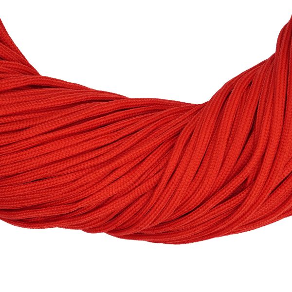 Шнур обувной плетеный ⌀6.0 мм / 100 метров, (диаметр ±1 мм), 010 красный