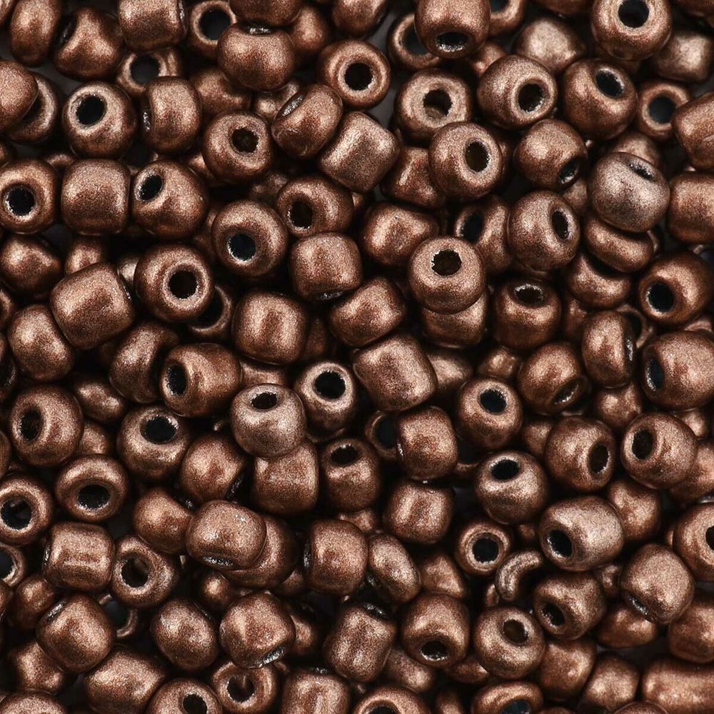 Бисер Astra&Craft 11/0 (2.1 мм), 200 г (10х20 г), цв. М904 коричневый/непрозрачный, матовый