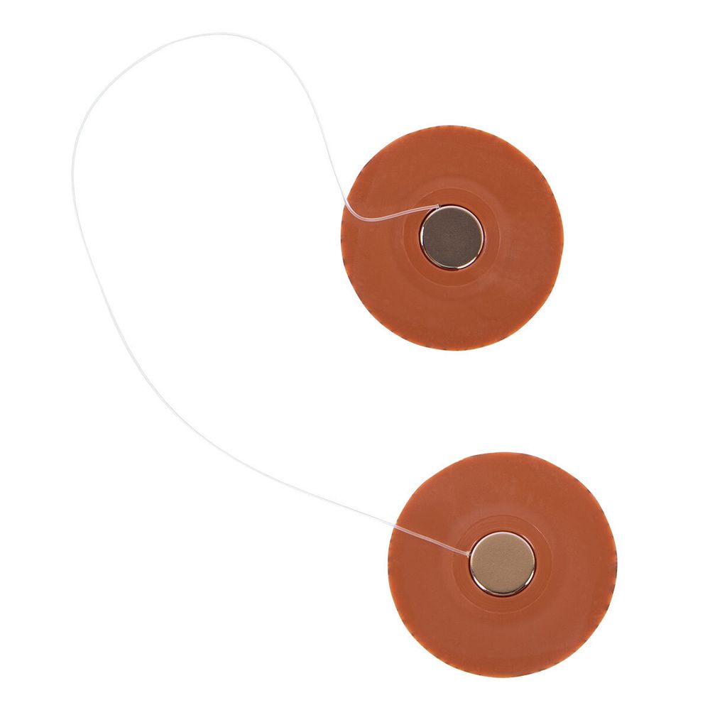 Подхваты шторные магнитные с рисунком ⌀35 мм, 2 шт, 28К под темн. дерево, Gamma