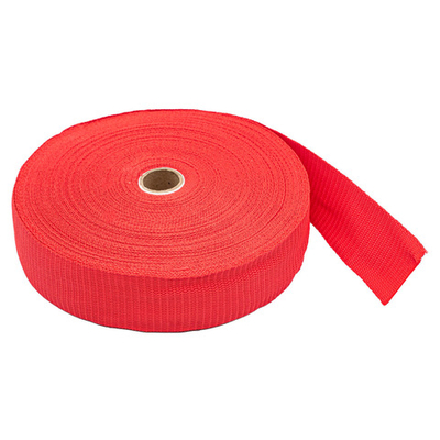 Стропа (ременная лента) 50 мм / 30 метров, толщ. 1.0 мм, [28 г/пог.м], 100% п/п, 10 красный /TOS/