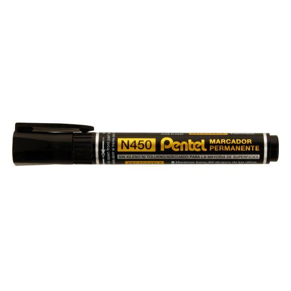 Перманентный маркер 4 мм, Extra Large Point, 12 шт, черный, Pentel N450AA-3