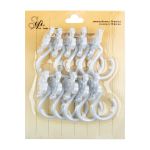 Крючки шторные для карниза навесные ⌀6 мм, 10 шт, 03 белый, Sofi H30