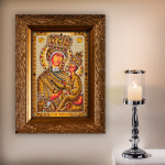 Кроше (Радуга бисера), Тихвинская Богородица 17х26 см