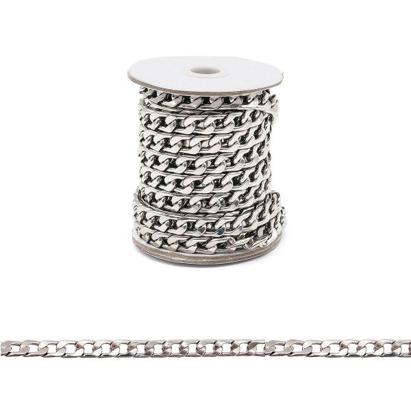Цепь металл 8х11х5м, 10 м, никель